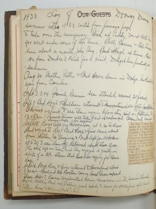 Wilbur Family 1920s New Jersey Beach House Guest Book