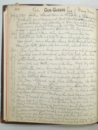 Wilbur Family 1920s New Jersey Beach House Guest Book