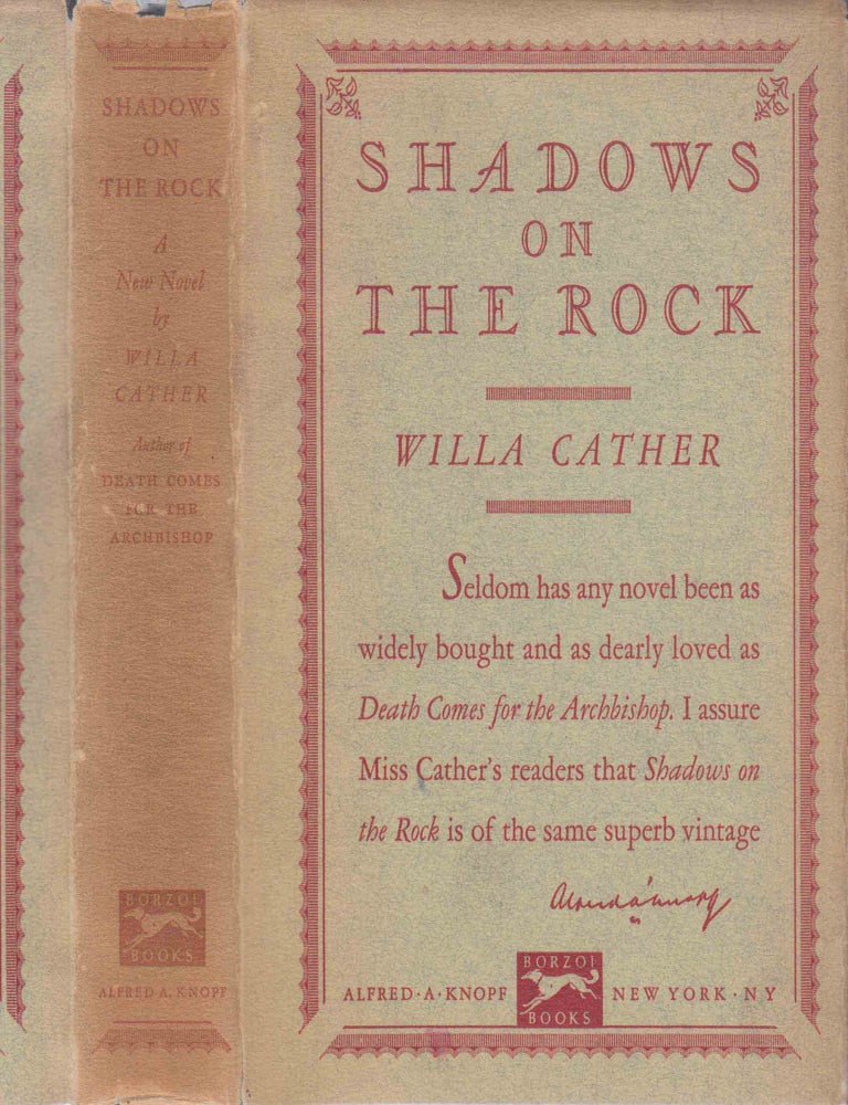 Item #600773 Shadows on the Rock. Willa CATHER