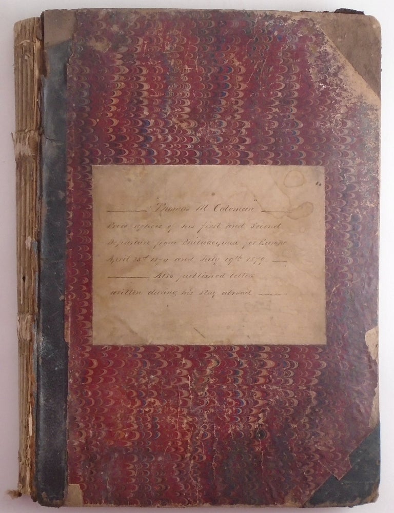 Item #600980 Travel Notices and Letters of Thomas M. Coleman of the Philadelphia Ledger. Thomas...