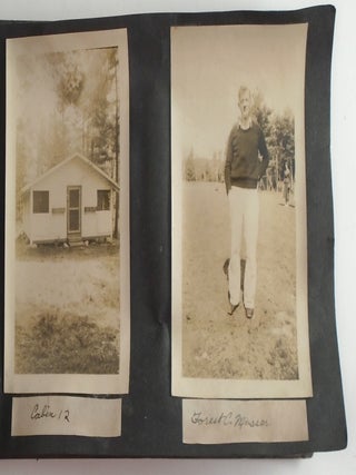 Girl Scouts of Connecticut Photo Album 1936-8: Camp Alice Merritt; Hartford Council Girl Scout Camp; Camp Jenkins; Frederick Gunn School; Nee-Wah Conference&rdquo; at &ldquo;Shadow Lake&rdquo; Camp Wah-Nee