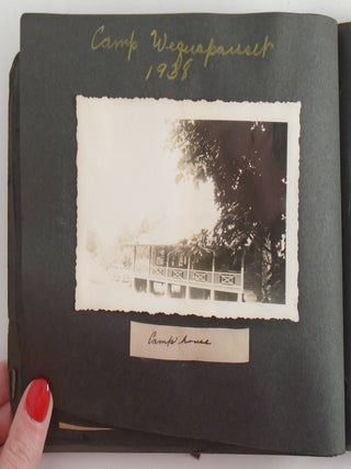 Girl Scouts of Connecticut Photo Album 1936-8: Camp Alice Merritt; Hartford Council Girl Scout Camp; Camp Jenkins; Frederick Gunn School; Nee-Wah Conference&rdquo; at &ldquo;Shadow Lake&rdquo; Camp Wah-Nee