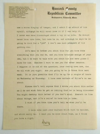 Mary Ellen Chase and Family Legal Letters 1899-1919