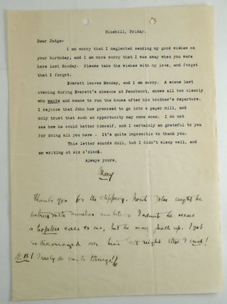 Mary Ellen Chase and Family Legal Letters 1899-1919