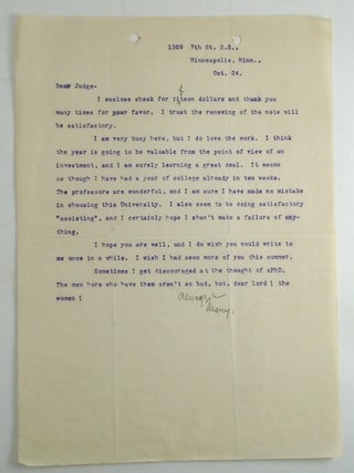 Mary Ellen Chase and Family Legal Letters 1899-1919