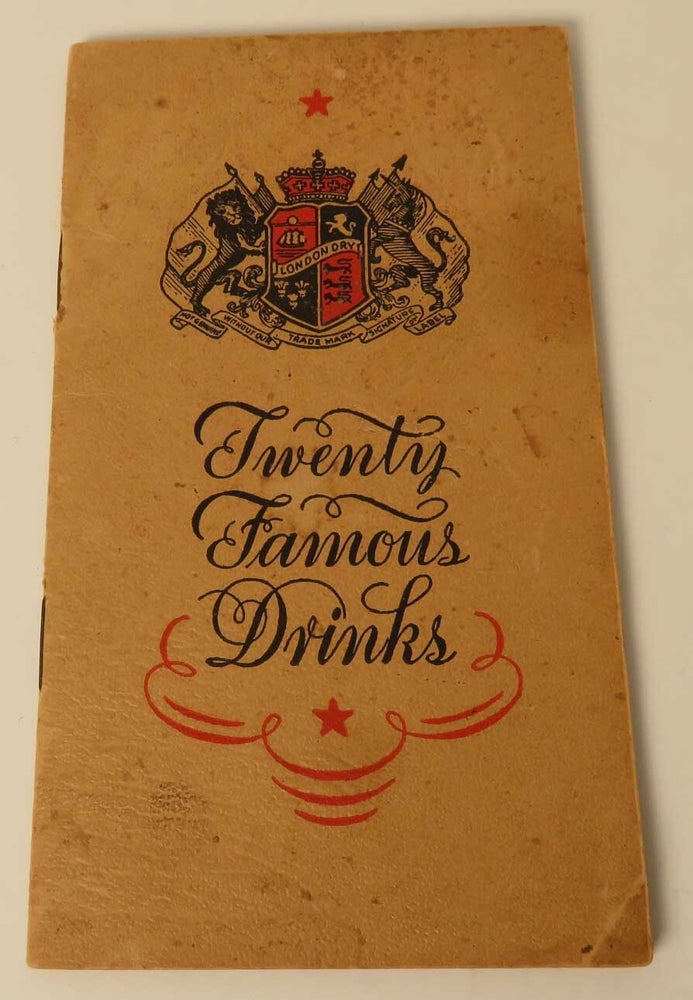 Item #601239 Twenty Famous Drinks. LONDON DRY GINGER ALE CO