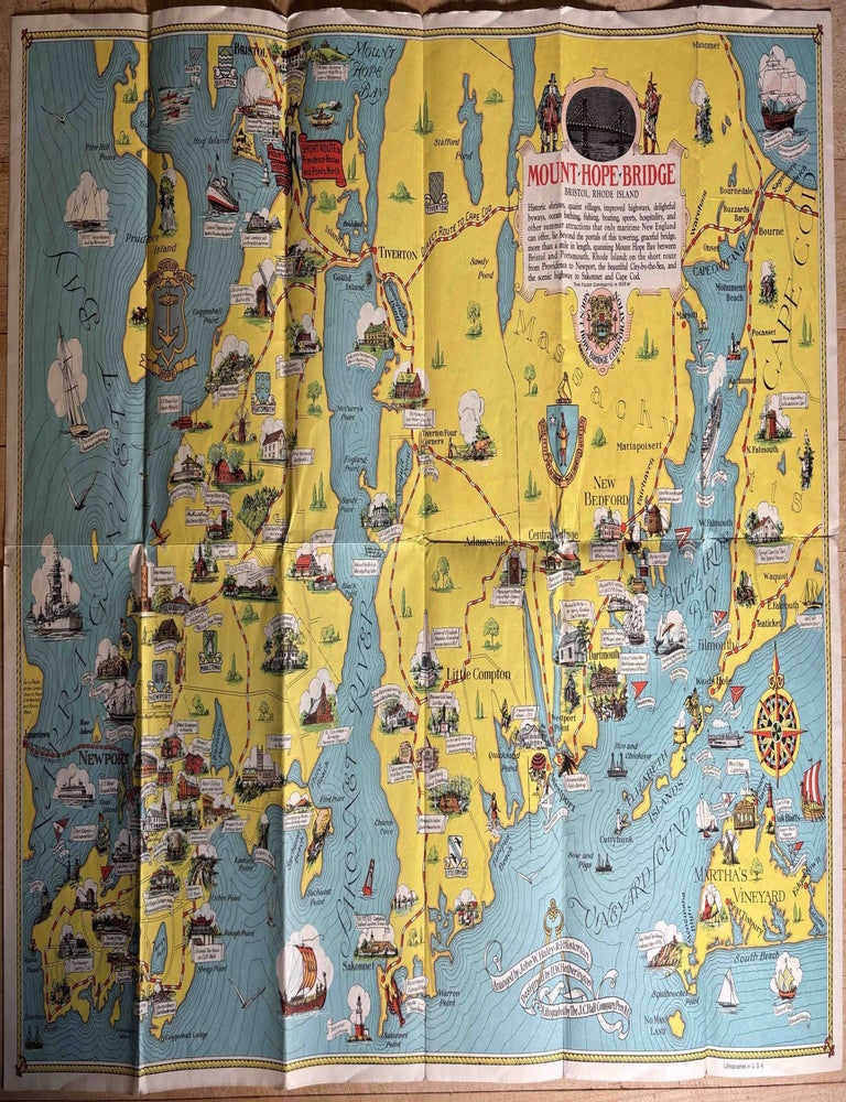 Item #601492 Newport and the Historic Island of Rhode Island. On the Scenic Route to Sakonnet...