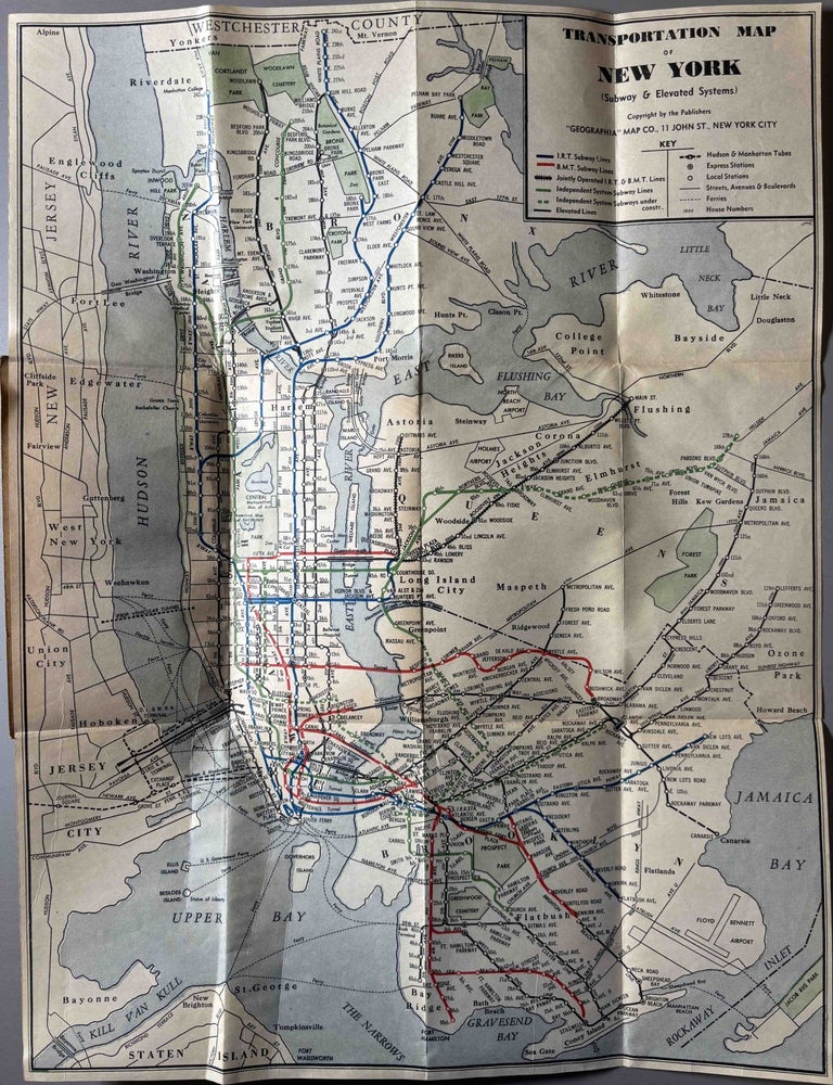 Item #601504 Transportation Map of New York. Alexander GROSS