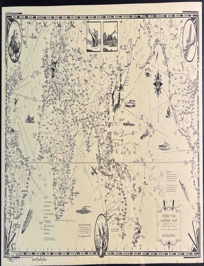 Item #601514 Total War / Battle Map / Certain Victory Will Be Ours! Ernest Dudley CHASE