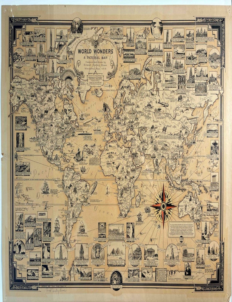 Item #601516 America the Wonderland, A Pictorial Map of the United States. Ernest Dudley CHASE