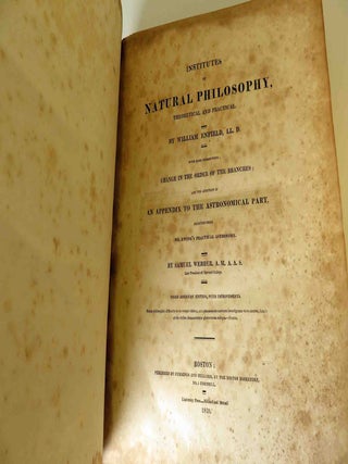 Institutes of Natural Philosophy, Theoretical and Practical. ( BELONGED TO CONFEDERATE OFFICER )